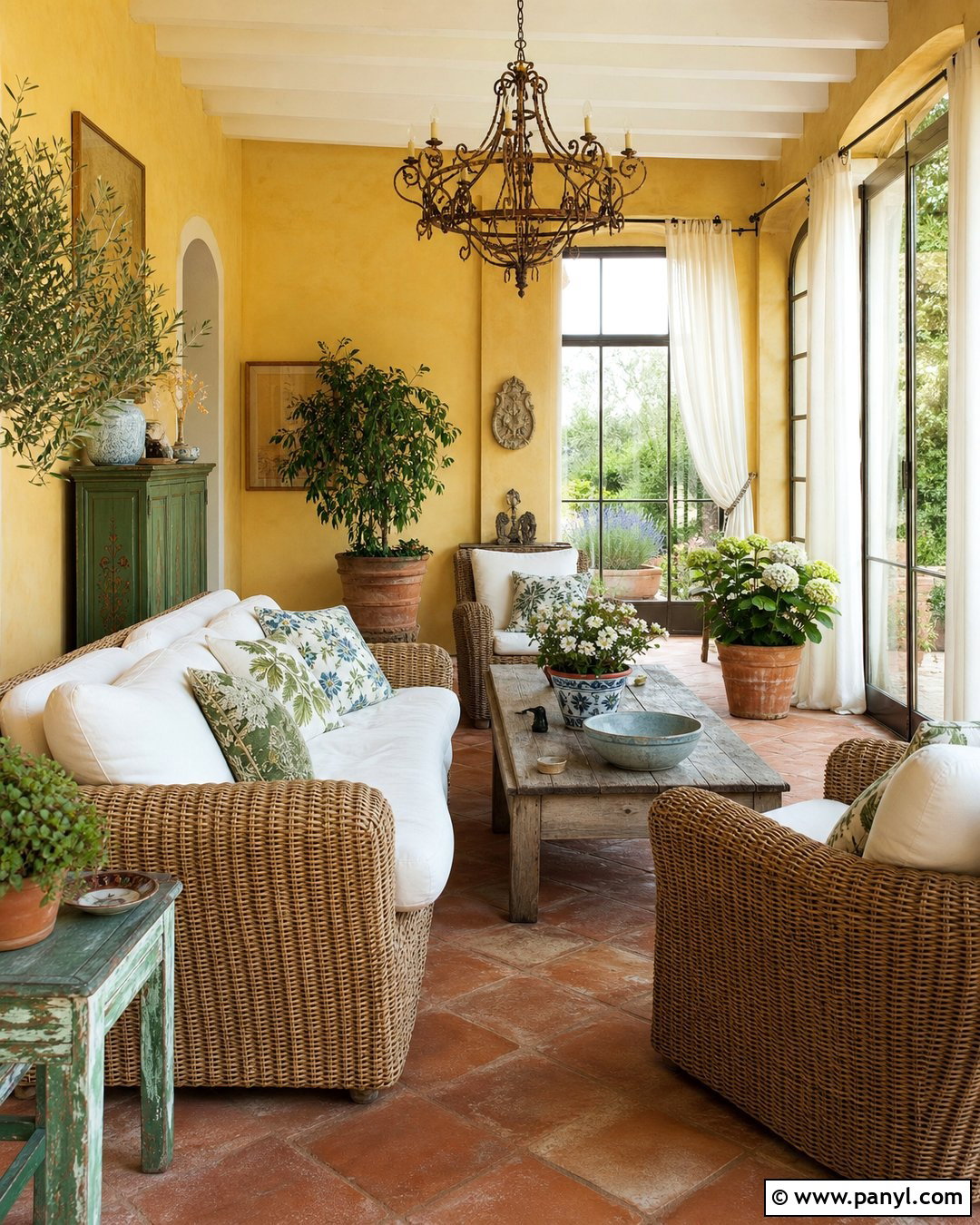 Yellow French Country Sunroom - 20 French Country Yellow Walls