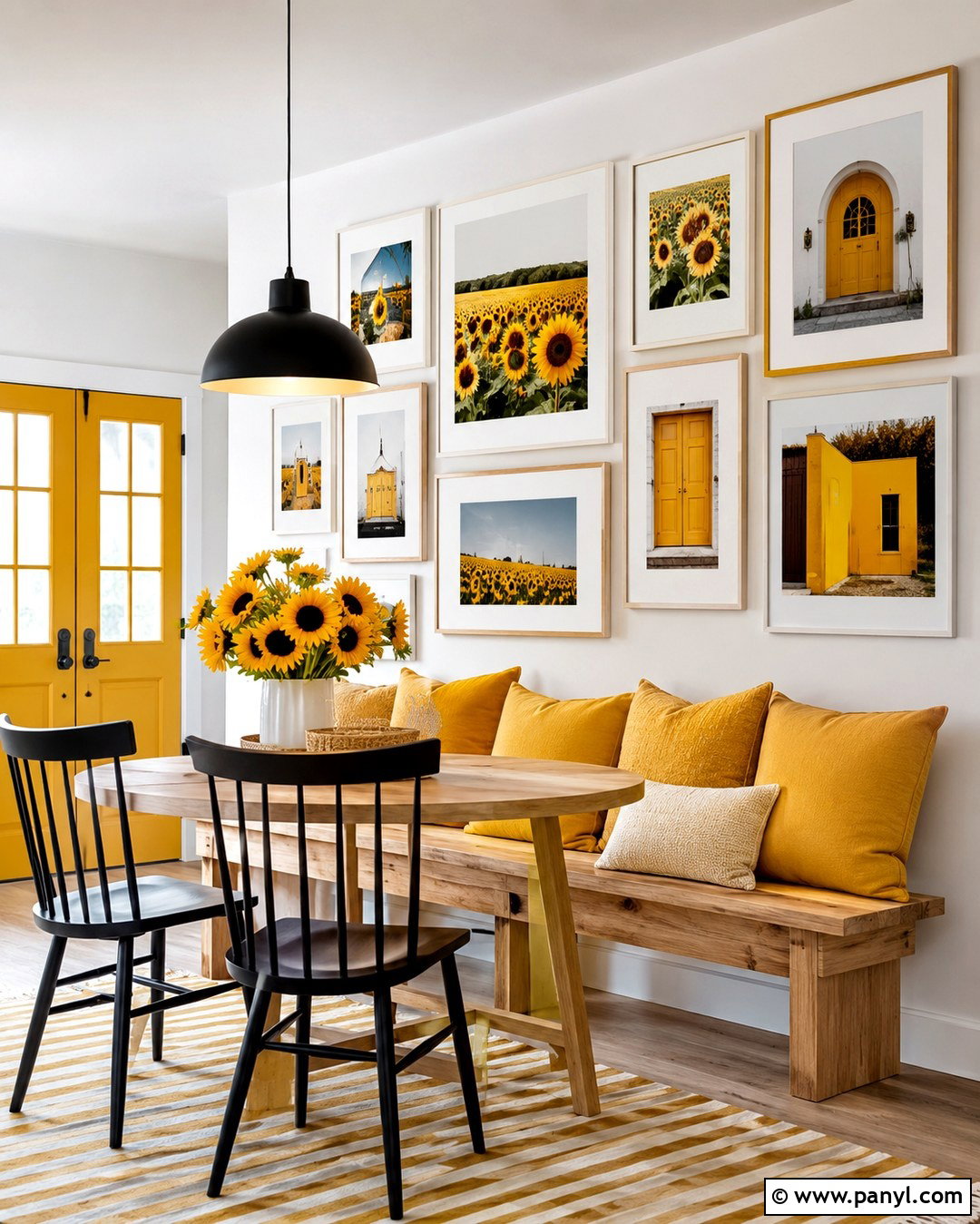 Yellow Gallery Wall Photos - 20 Gallery Wall Color Photos