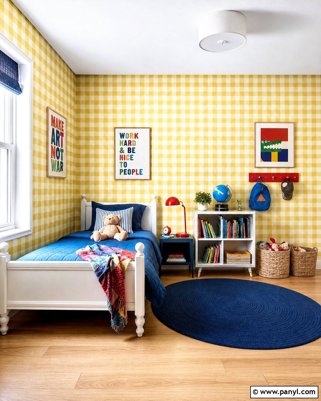 Yellow Gingham Wallpaper Kids Bedroom - 20 yellow gingham wallpaper ideas