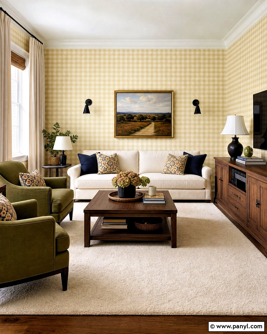 Yellow Gingham Wallpaper Living Room - 20 yellow gingham wallpaper ideas