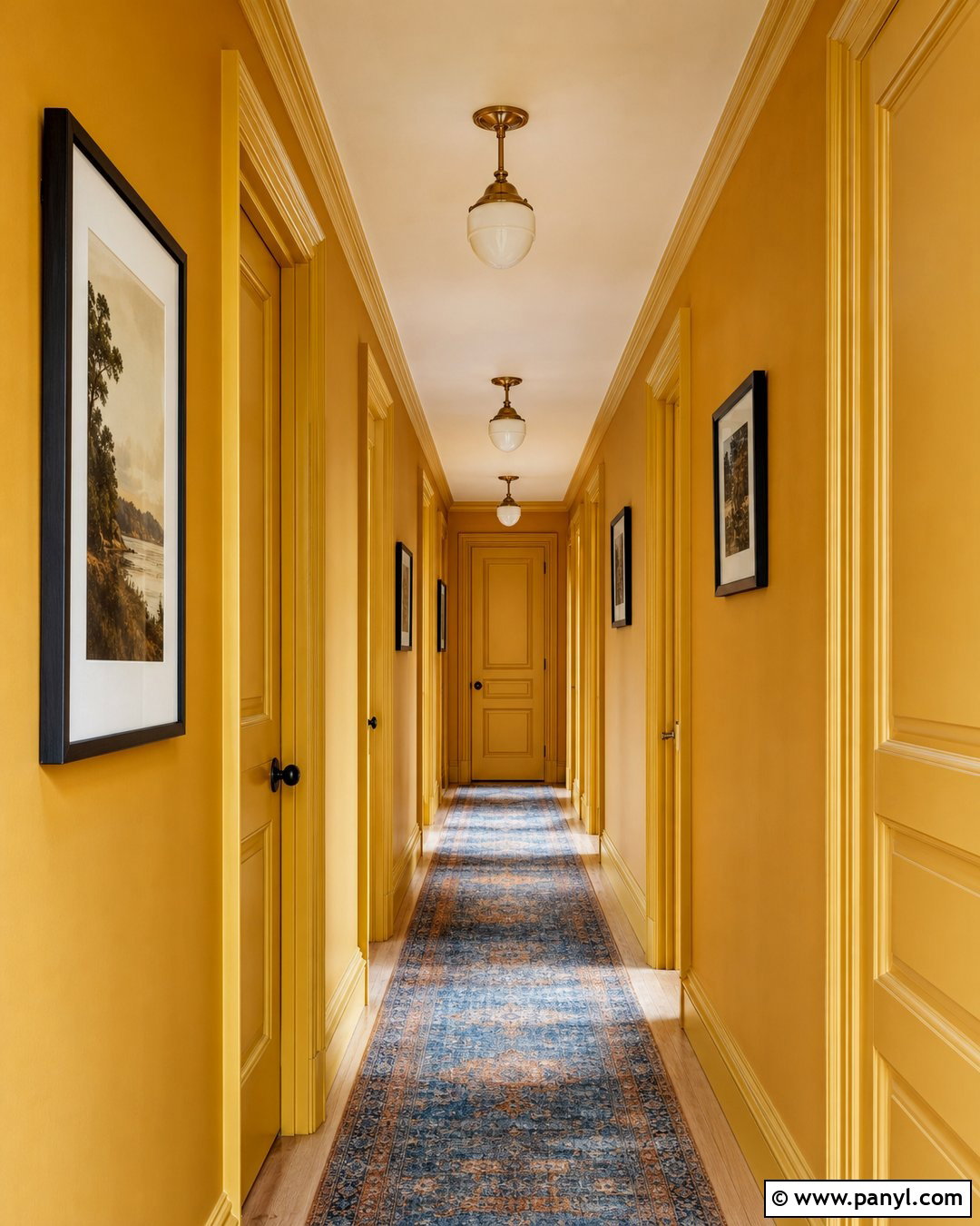 Yellow Hallway Color Drenching - 20 Best Yellow Wall Color Ideas