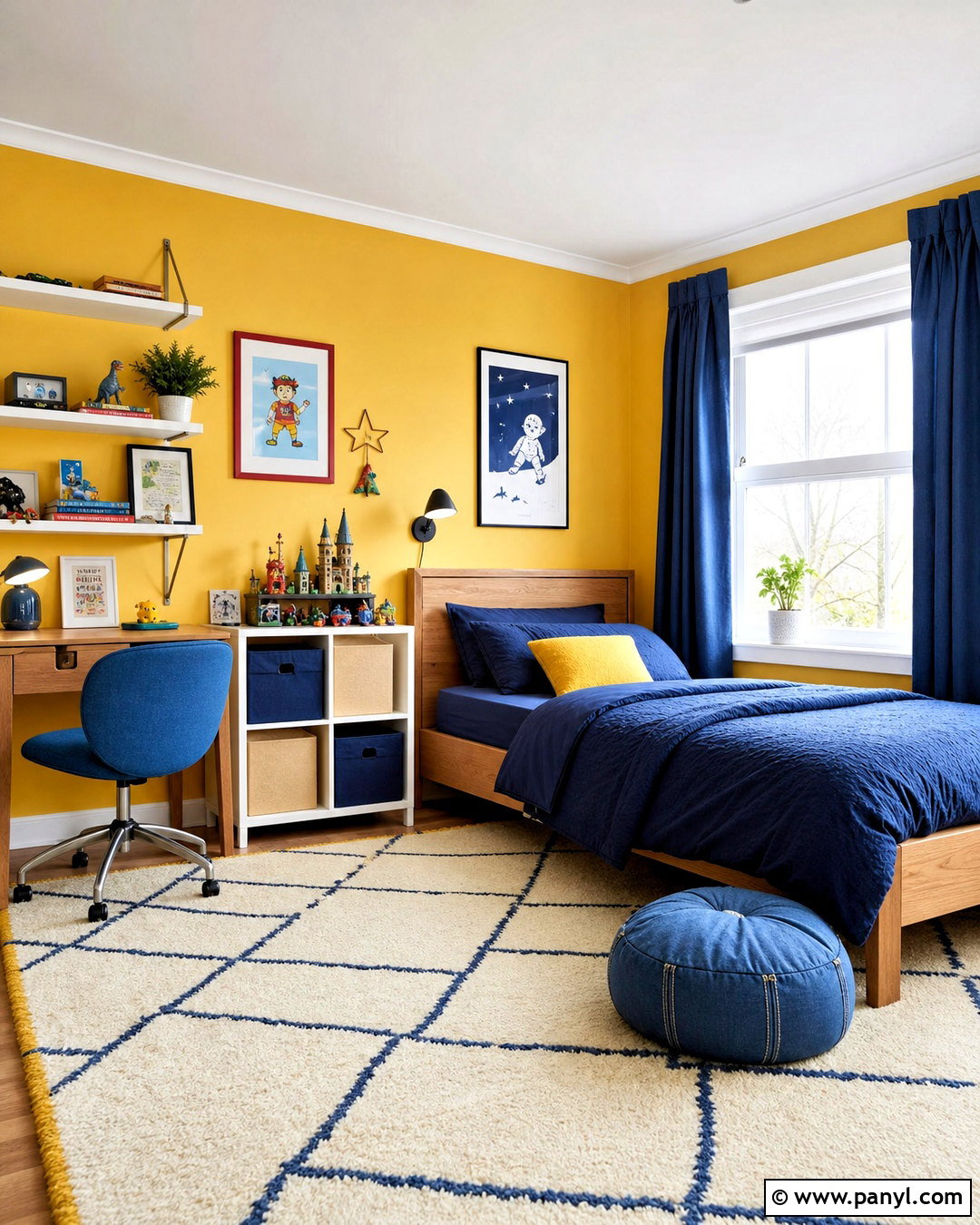 Yellow Kids Room With Blue Decor - 20 home decor inspiration yellow walls