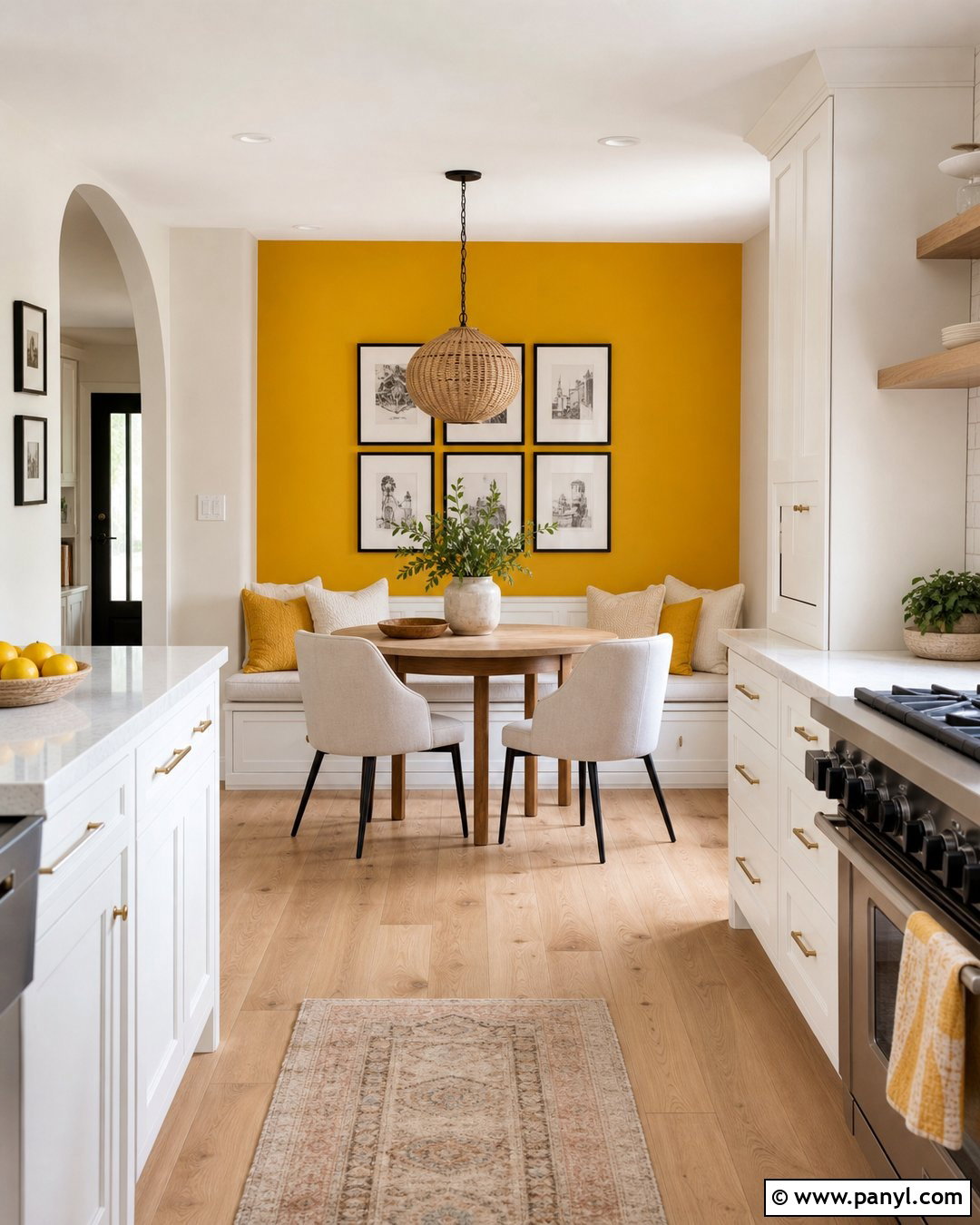 Yellow Kitchen Accent Wall - 45 Yellow Kitchen Walls