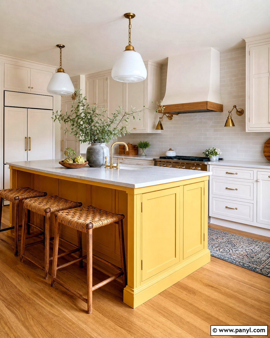 Yellow Kitchen Island - 20 yellow kitchen ideas