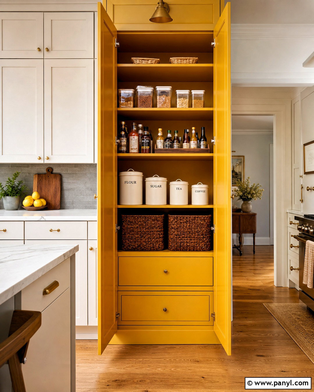 Yellow Kitchen Pantry - 20 kitchen color yellow ideas