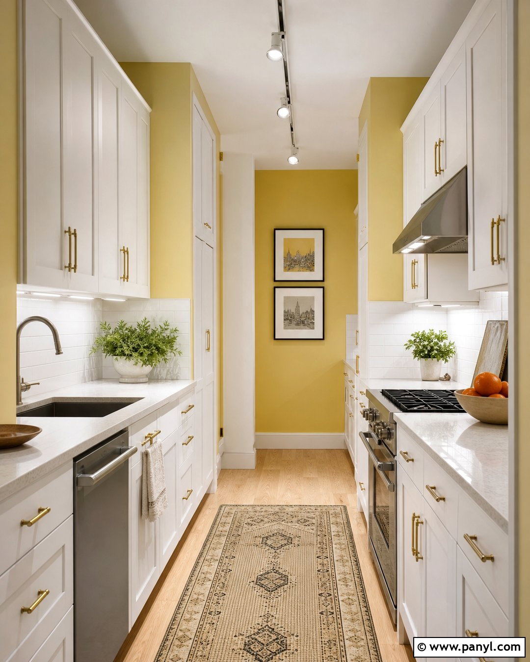 Yellow Kitchen Walls In A Galley Kitchen - 30 Yellow Wall Kitchen Ideas