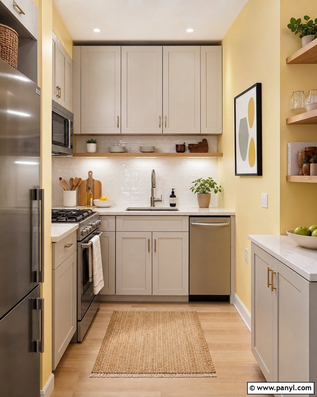 Yellow Kitchen Walls In A Small Kitchen - 30 Yellow Wall Kitchen Ideas