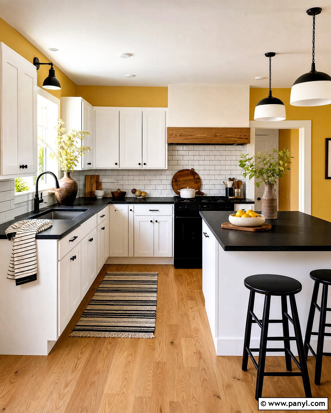 Yellow Kitchen Walls With Black Countertops - 20 yellow kitchen walls with white cabinets