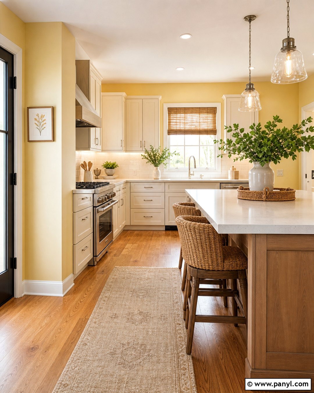 Yellow Kitchen Walls With Hardwood Floors - 45 Yellow Kitchen Walls