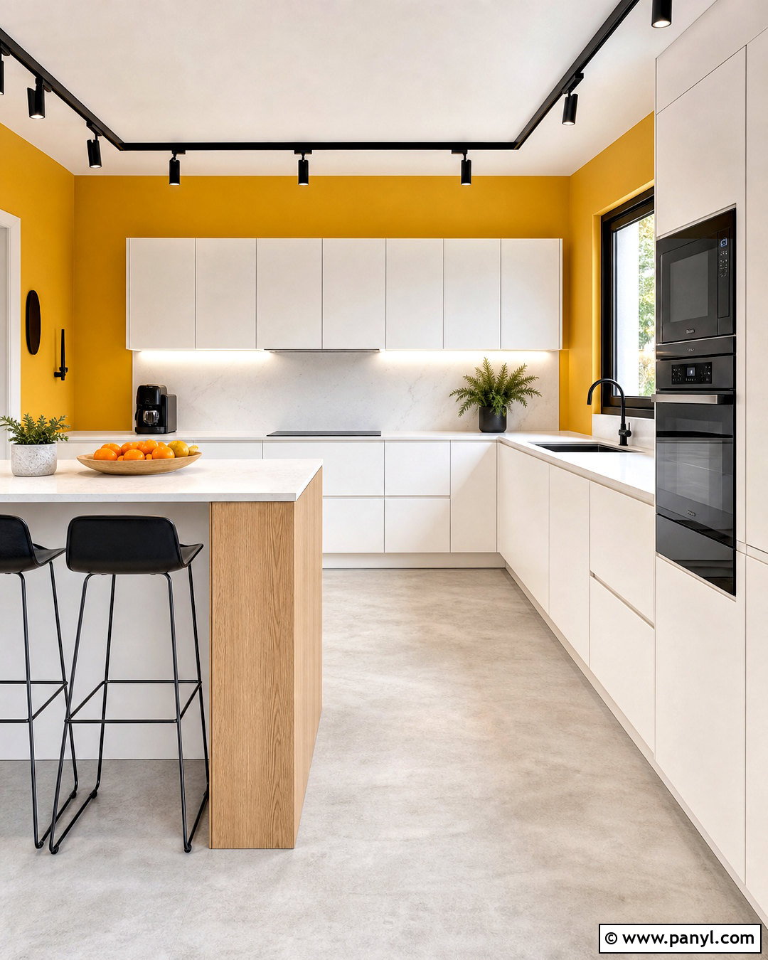 Yellow Kitchen Walls With Modern White Cabinets - 20 yellow kitchen walls with white cabinets