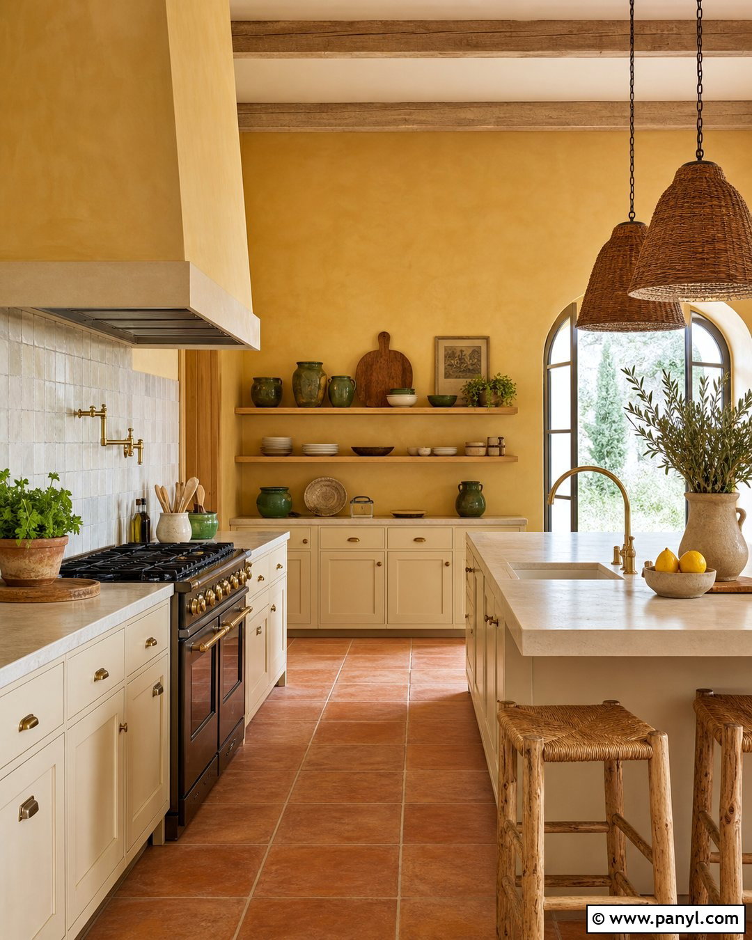 Yellow Kitchen Walls With Terracotta Flooring - 30 Yellow Wall Kitchen Ideas