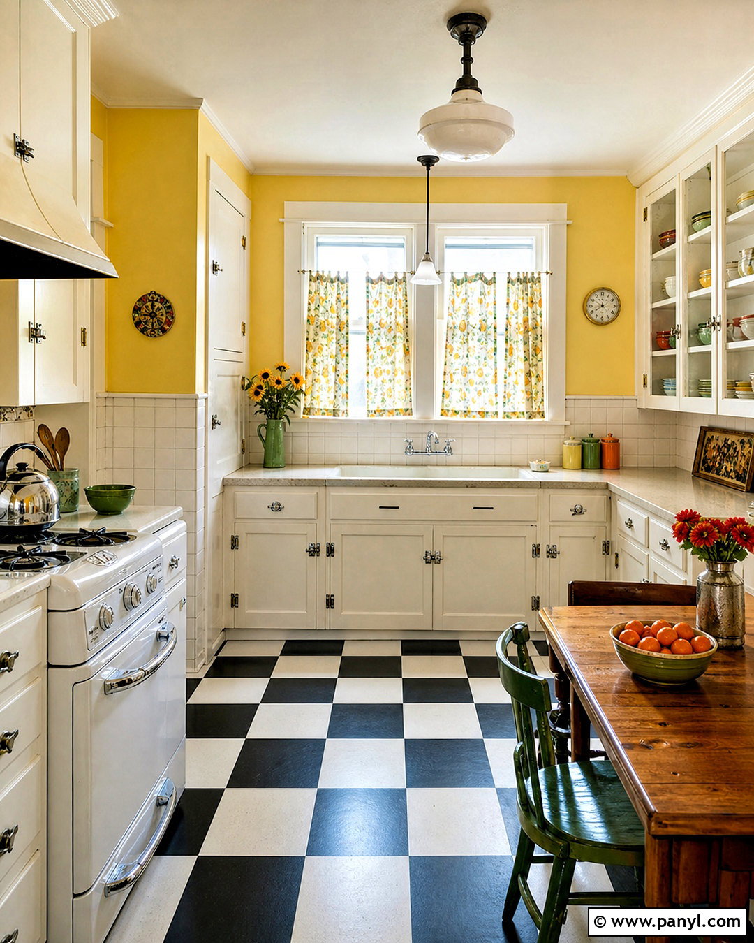 Yellow Kitchen Walls With Vintage Decor - 20 yellow kitchen walls with white cabinets