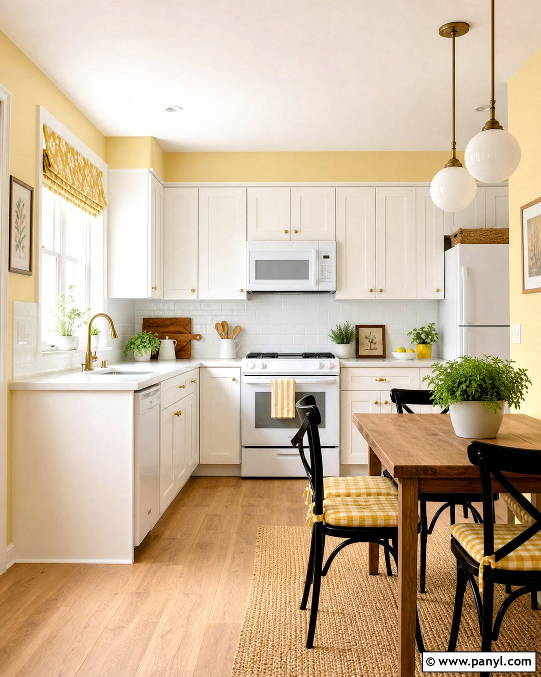 Yellow Kitchen Walls With White Appliances - 20 yellow kitchen walls with white cabinets