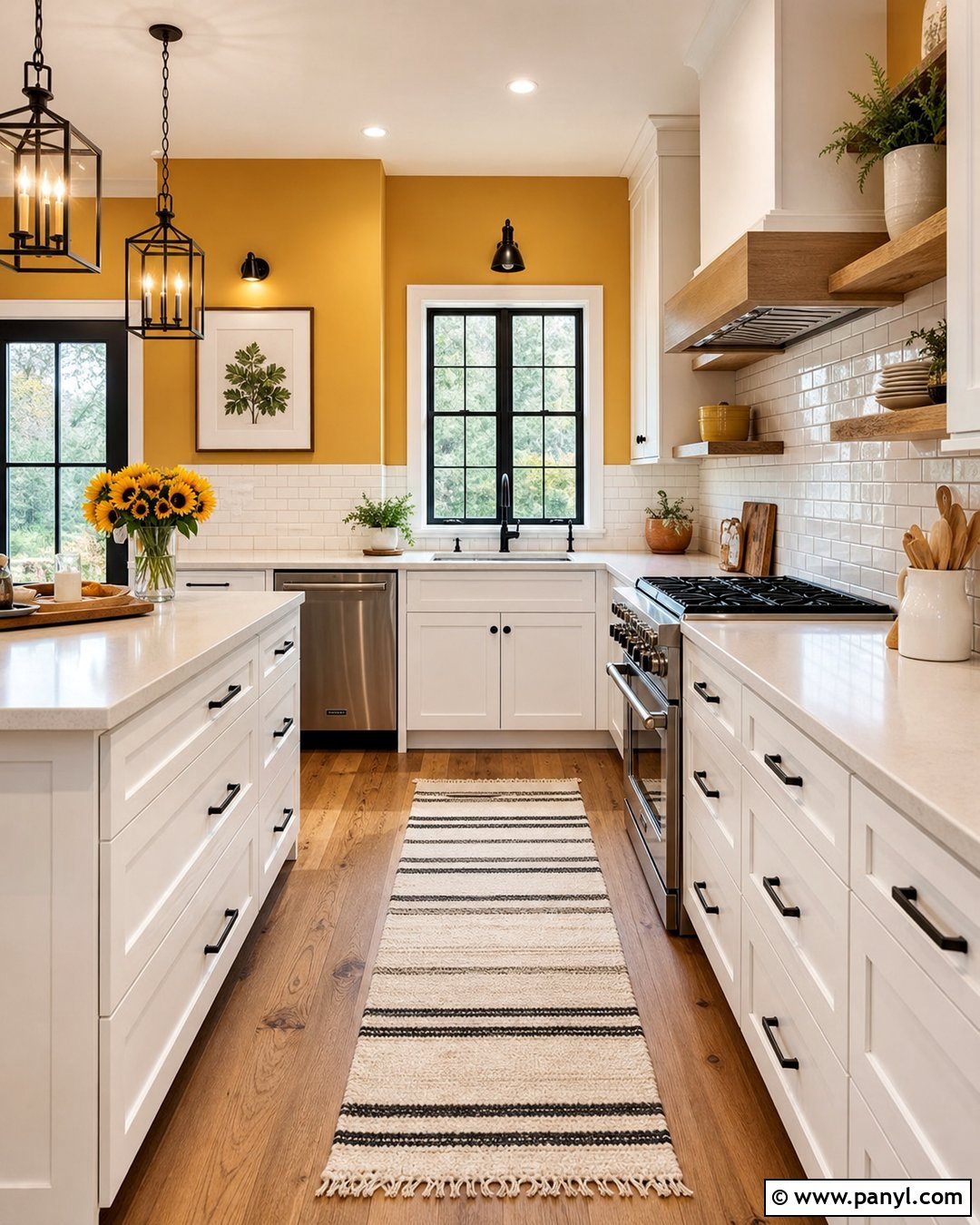 Yellow Kitchen Walls With White Subway Tile - 30 Yellow Wall Kitchen Ideas