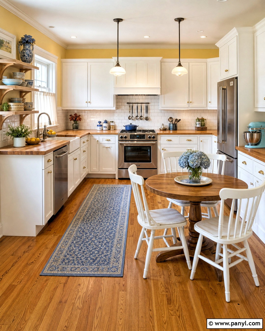 20 Yellow Kitchen Walls With White Cabinets for Fresh Style