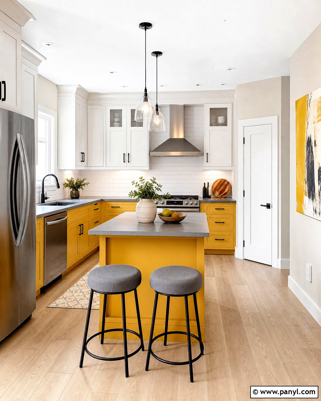 Yellow Kitchen With Gray Countertops - 20 yellow for kitchen ideas