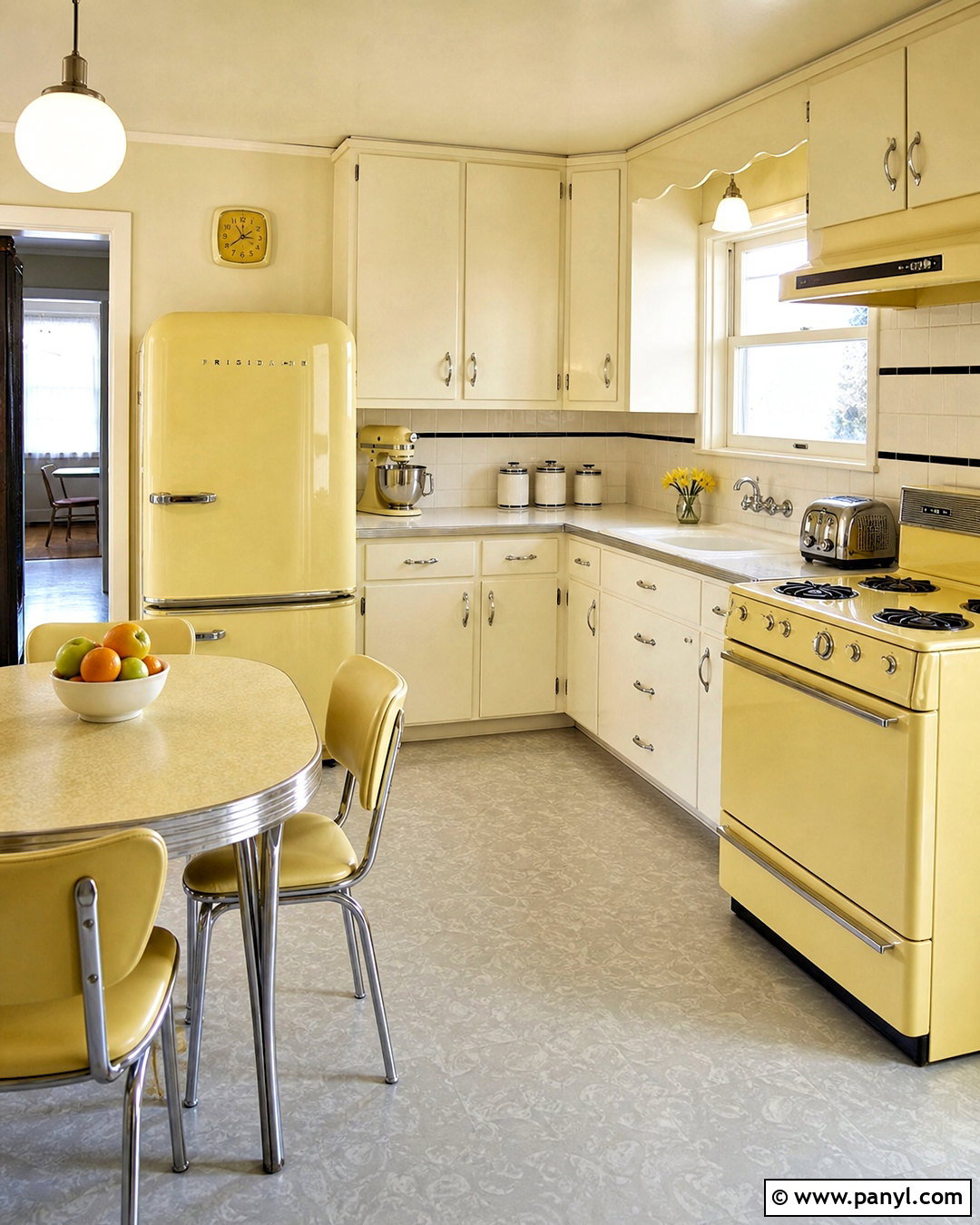 Yellow Kitchen With Vintage Appliances - 20 vintage yellow kitchen ideas