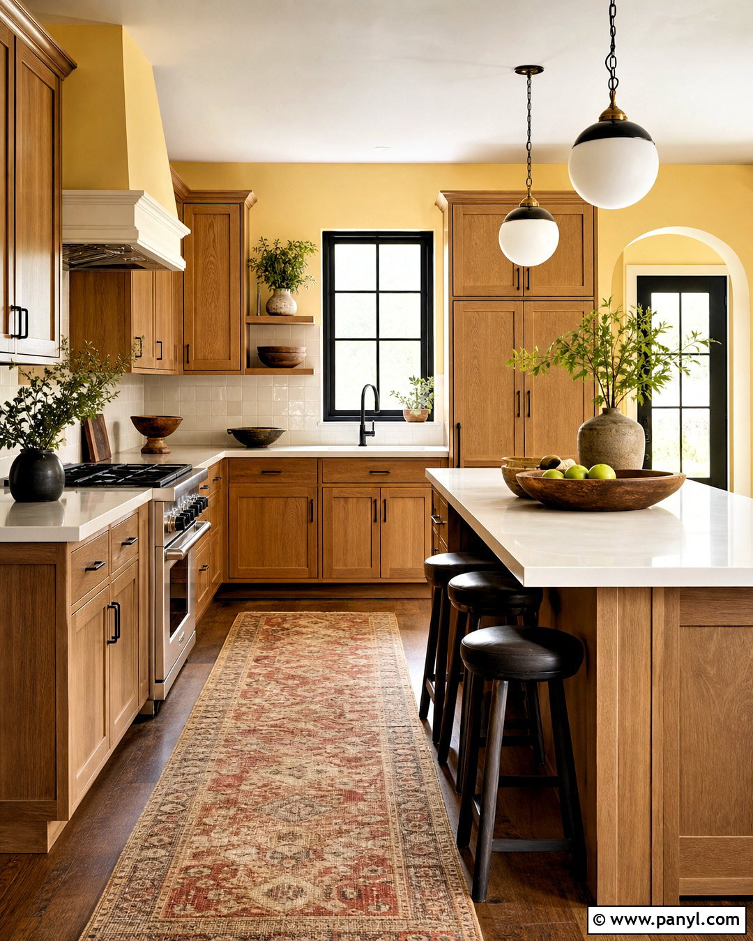 Yellow Kitchen With Wood Cabinets - 20 yellow kitchen decor ideas