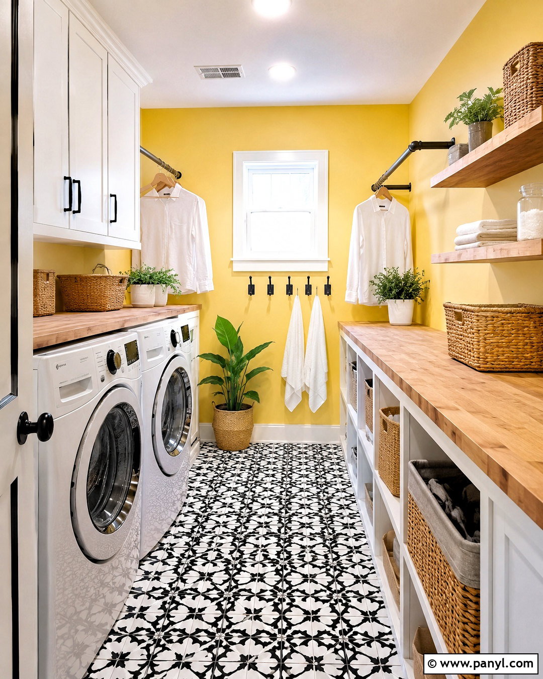 Yellow Laundry Room - 35 Yellow Wall Room Ideas