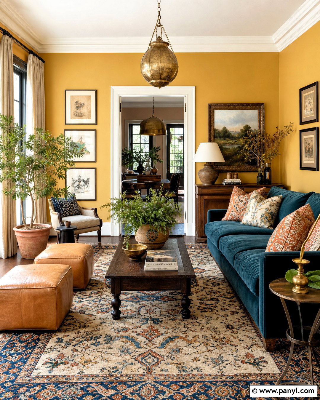 Yellow Living Room Walls With Teal Sofa - 20 yellow living room walls