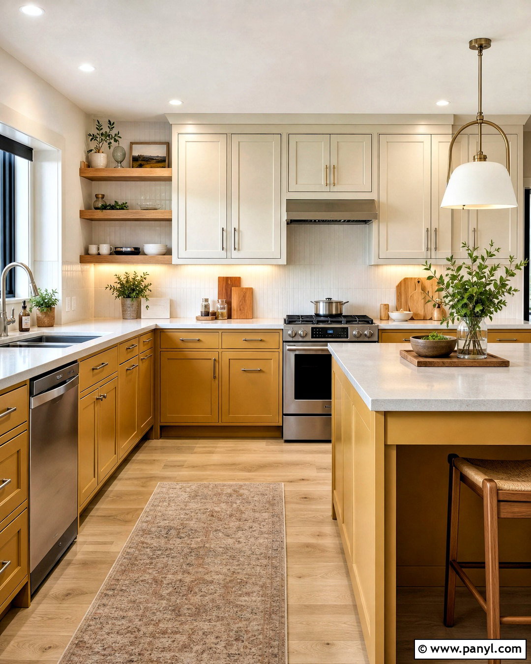 Yellow Lower Kitchen Cabinets - 20 yellow kitchen ideas