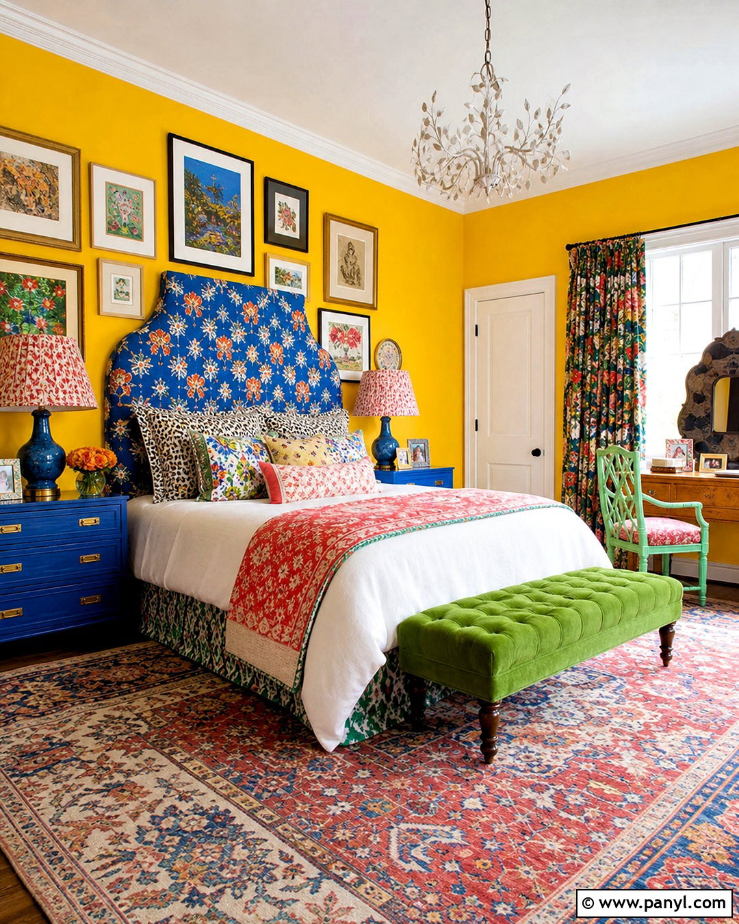 Yellow Maximalist Bedroom - 20 yellow bedroom aesthetic ideas