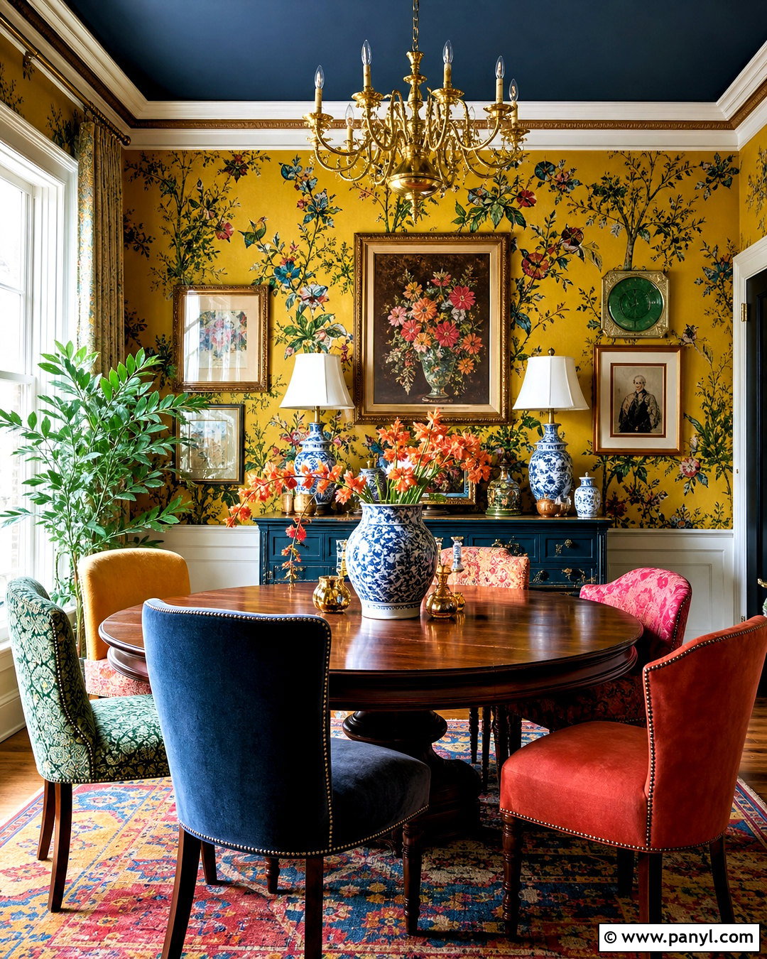Yellow Maximalist Dining Room - 20 yellow room ideas