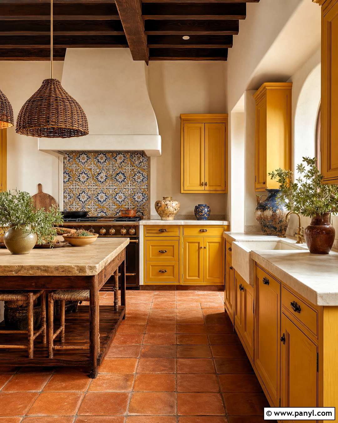 Yellow Mediterranean Kitchen - 20 yellow kitchen decor ideas