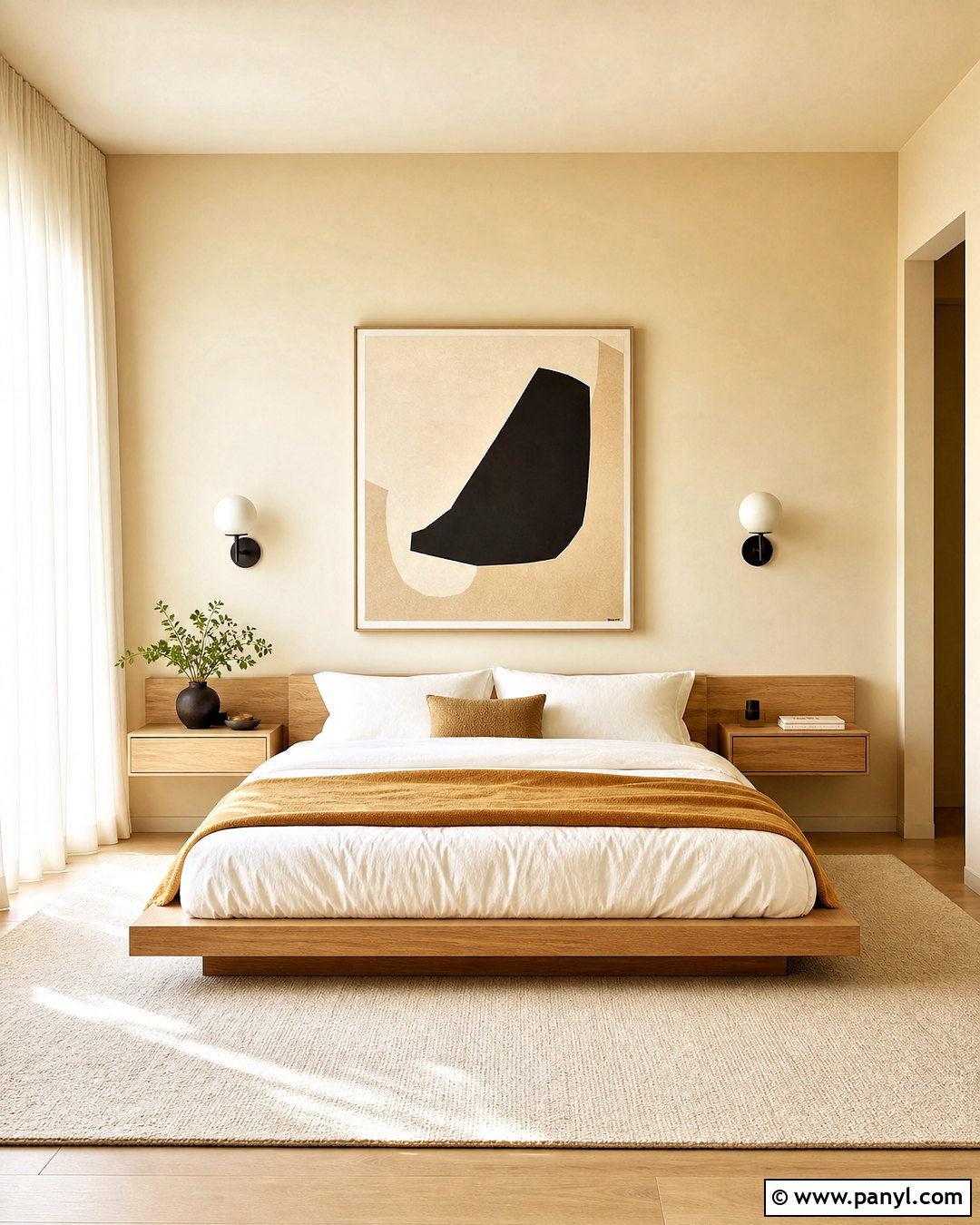 Yellow Minimalist Bedroom - 20 yellow room inspo ideas