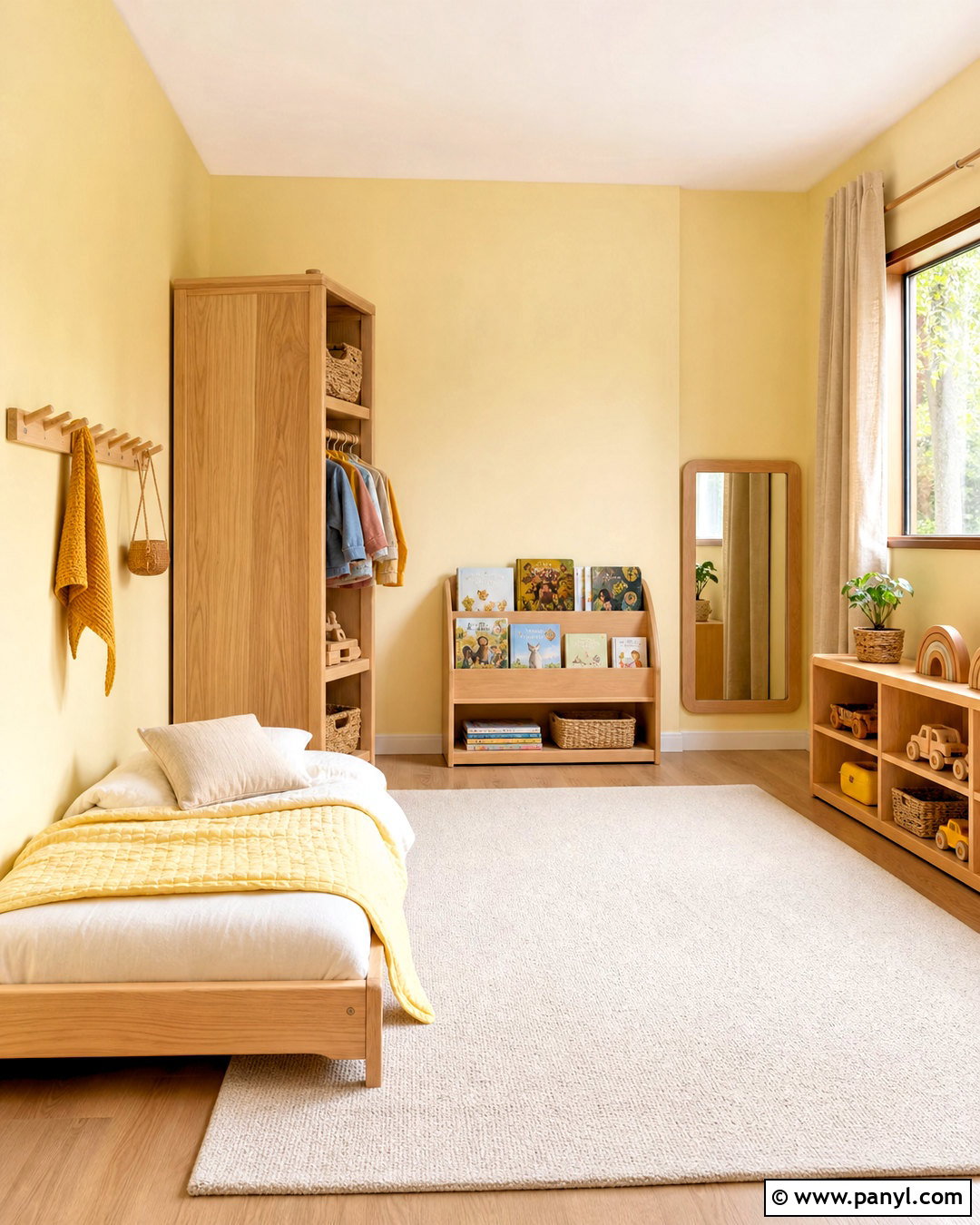 Yellow Montessori Childrens Bedroom - 20 yellow childrens bedroom ideas