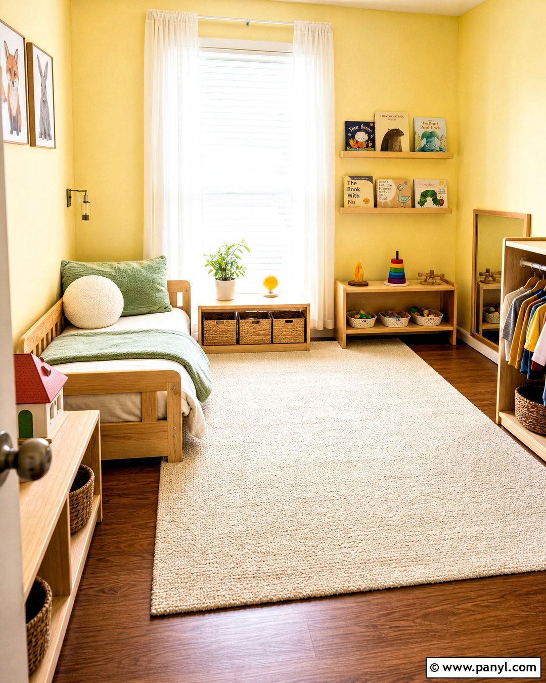 Yellow Montessori Toddler Room - 20 yellow toddler room ideas