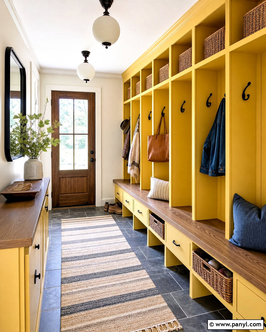 Yellow Mudroom - 20 yellow room ideas
