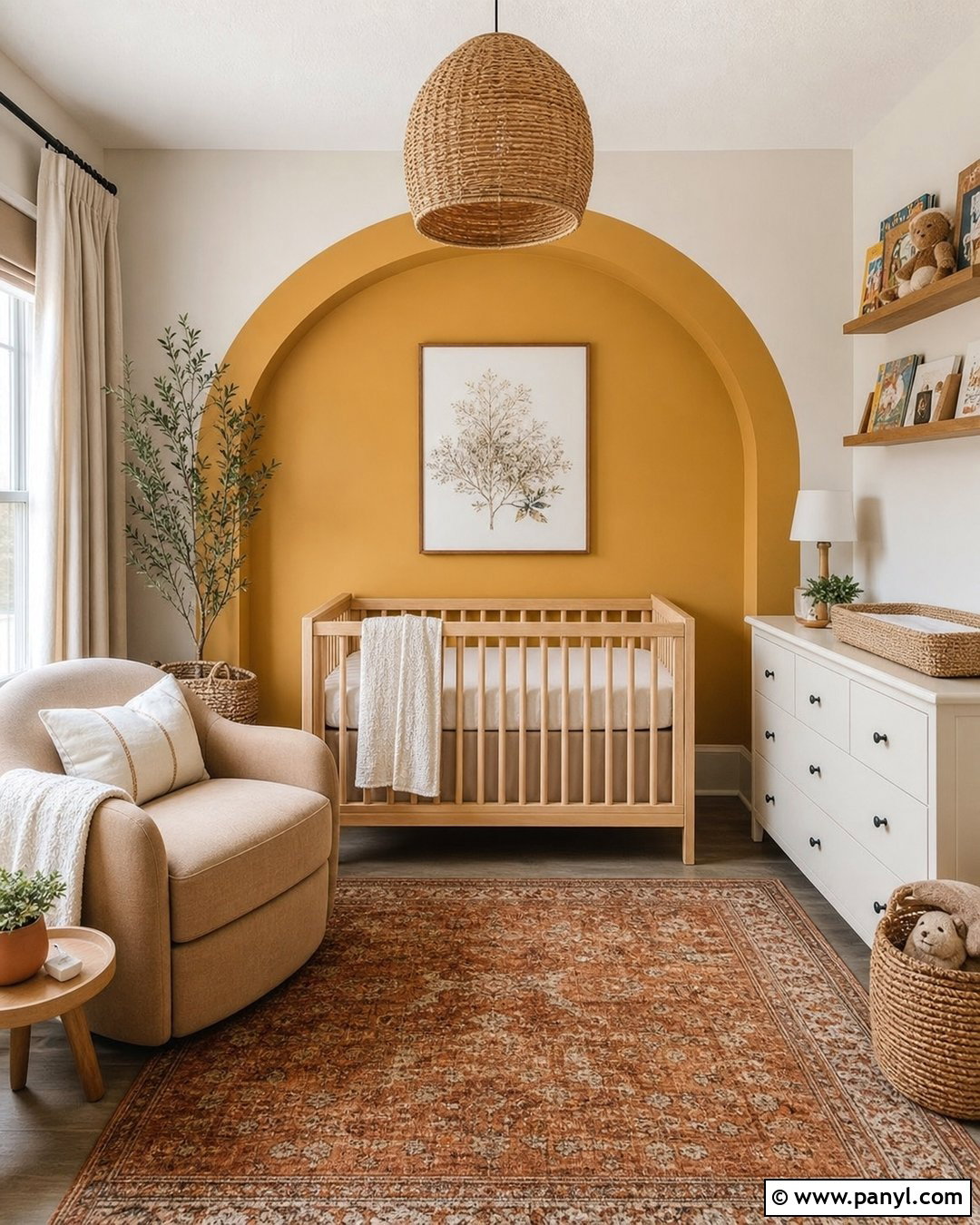 Yellow Nursery Arch Wall - 30 Yellow Nursery Walls