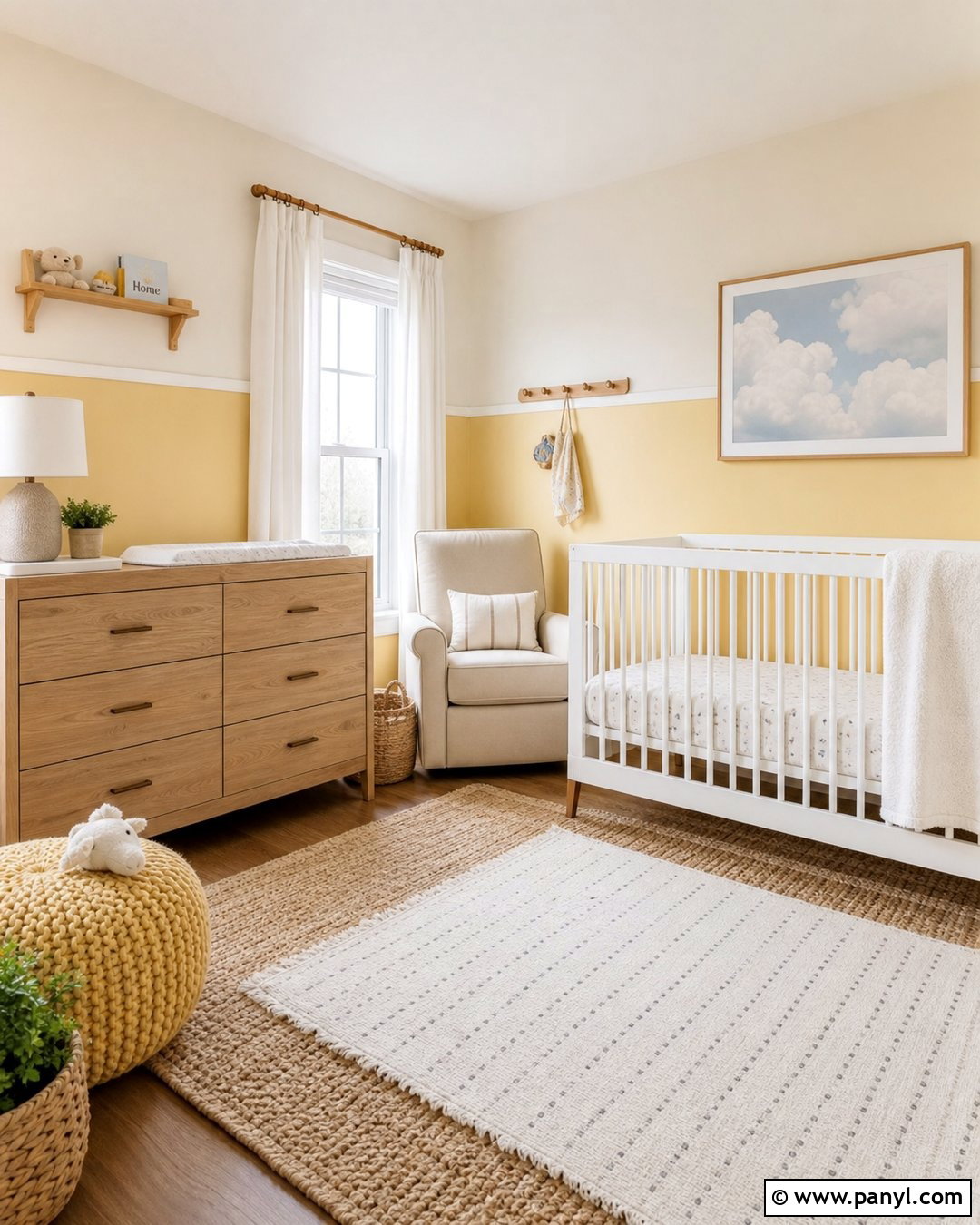 Yellow Nursery Half Wall - 30 Yellow Nursery Walls