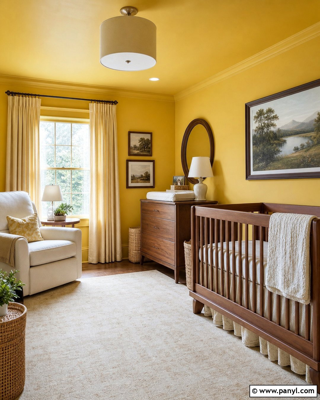 Yellow Nursery Walls With Color Drenching - 30 Yellow Nursery Walls