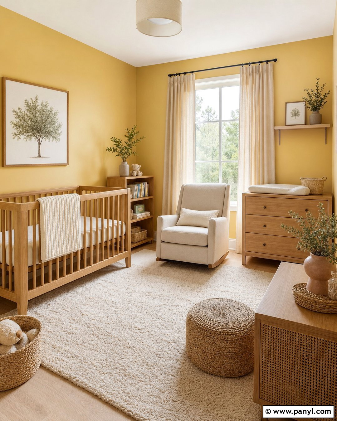 Yellow Nursery Walls With Natural Wood - 30 Yellow Nursery Walls