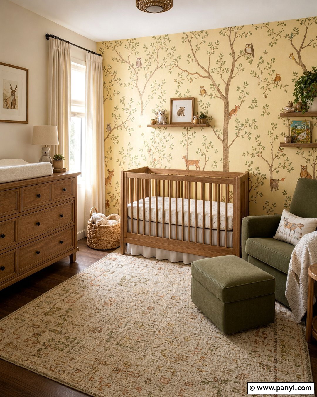 Yellow Nursery Woodland Wallpaper - 30 Yellow Nursery Walls