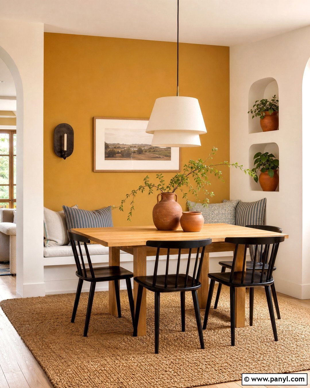 Yellow Ochre Accent Wall - 35 accent wall color ideas