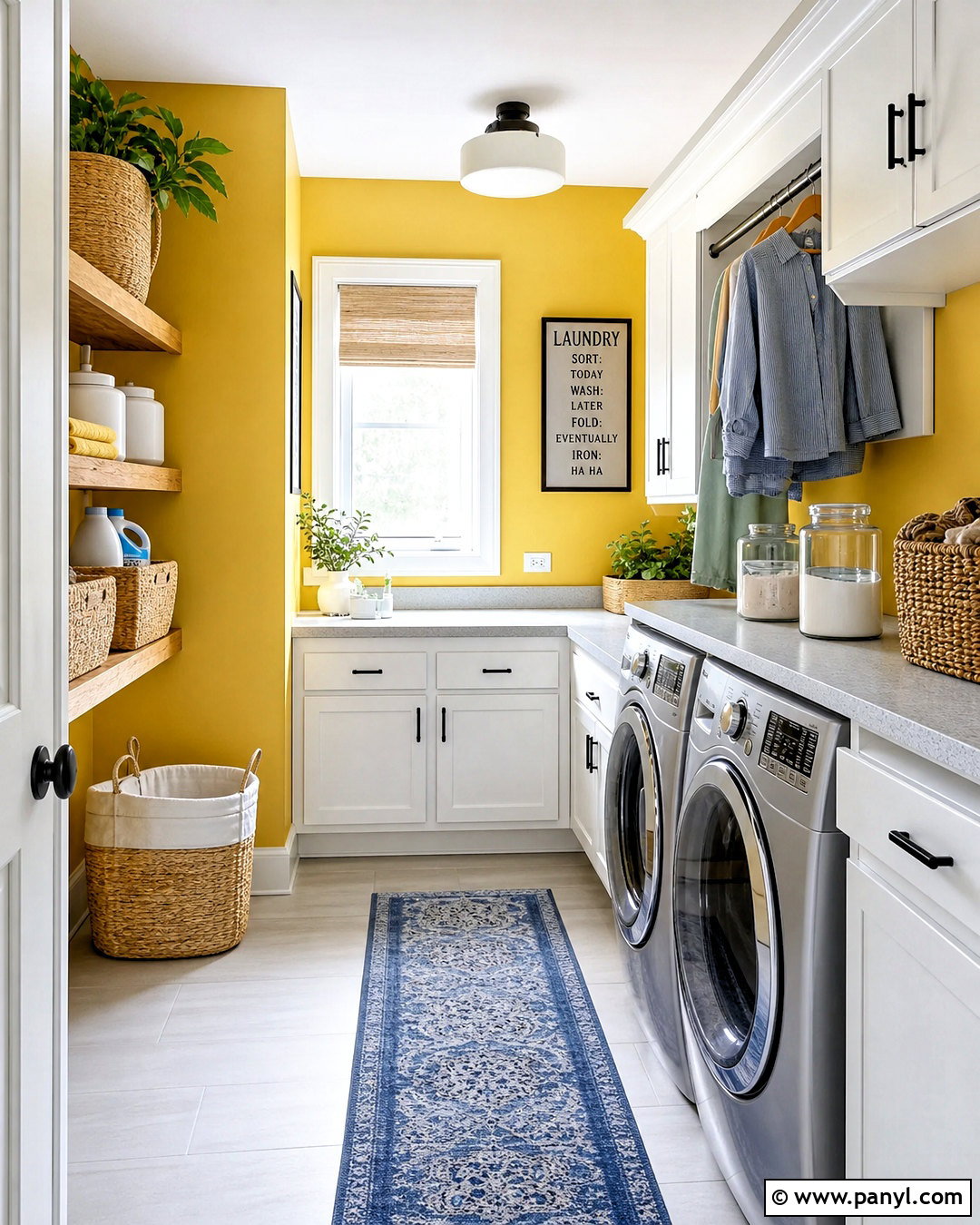 Yellow Painted Laundry Room - 20 yellow painted rooms
