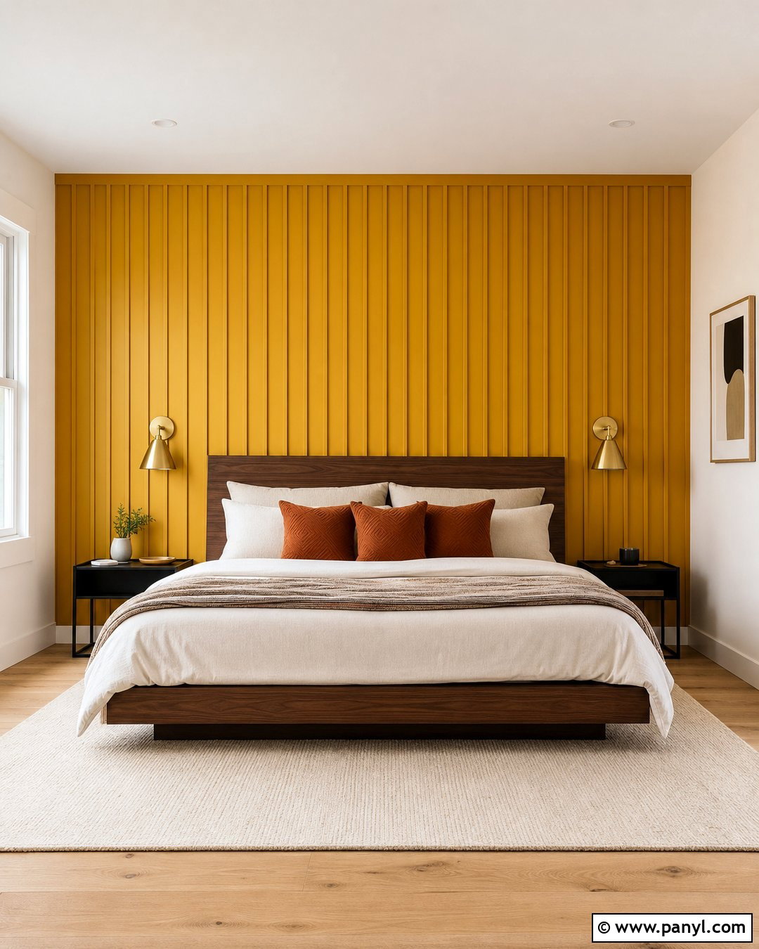 Yellow Paneled Accent Wall - 20 Contemporary Yellow Accent Wall Ideas