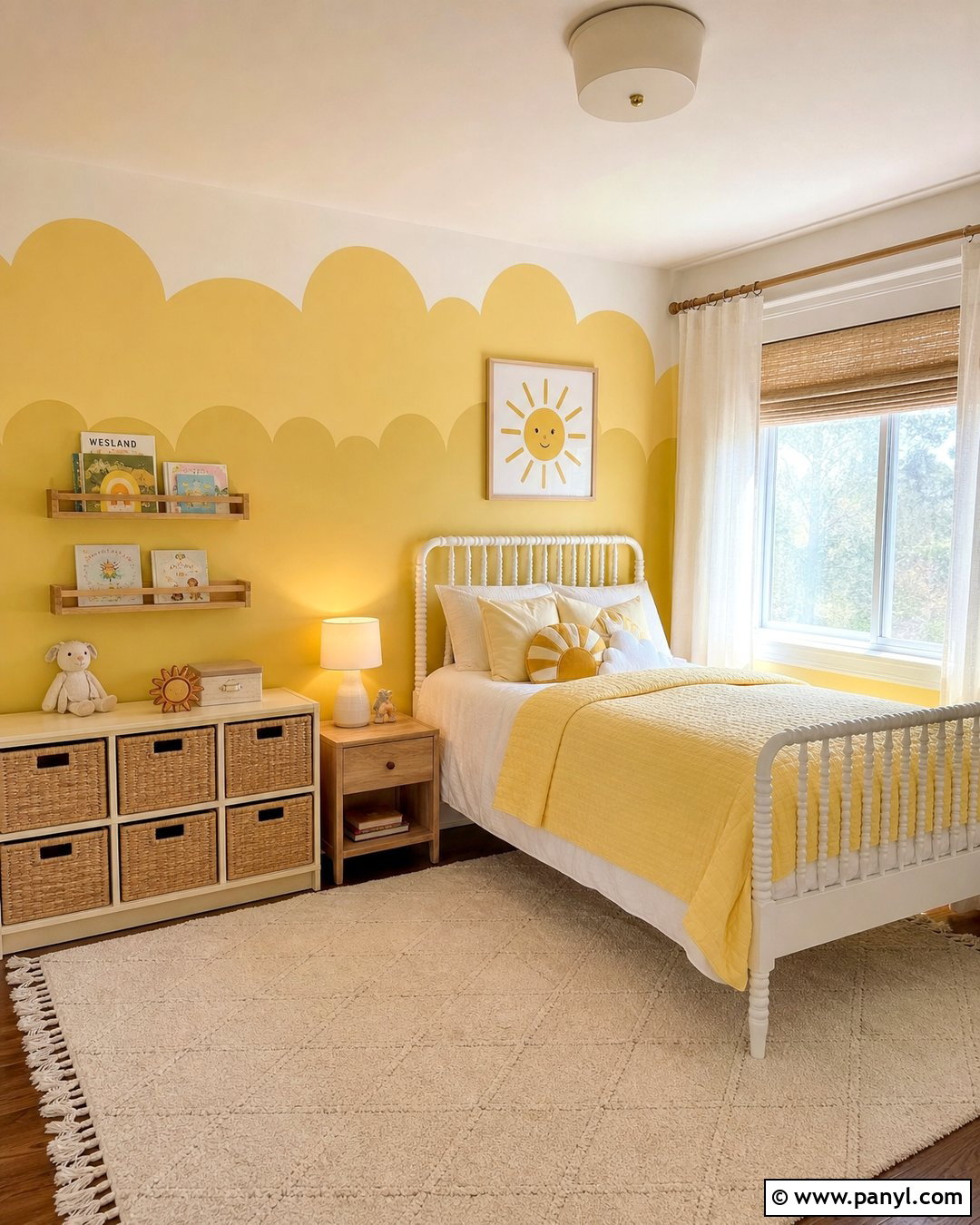 Yellow Pastel Ombre Wall - 20 Pastel Ombre Wall In Kids Room Ideas
