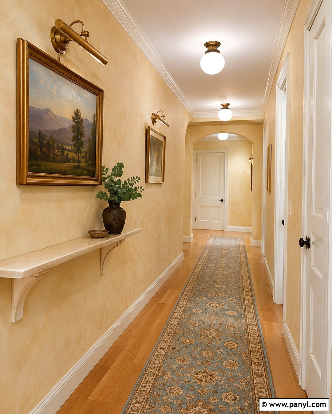 Yellow Plaster Hallway - 20 Yellow Plaster Walls