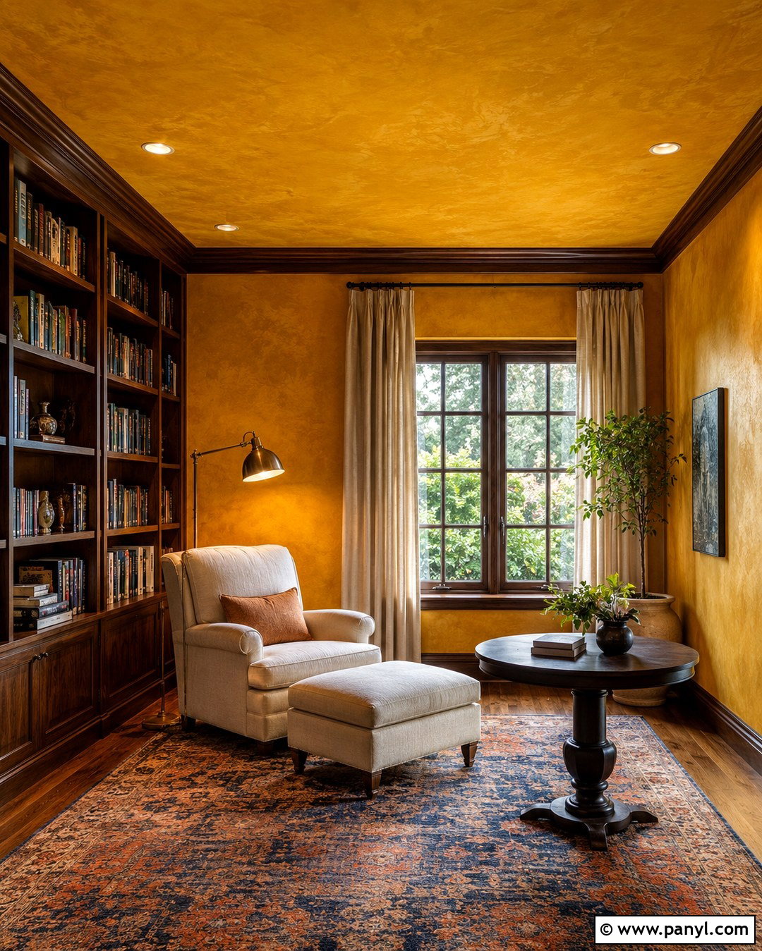 Yellow Plaster Reading Room - 20 Yellow Plaster Walls