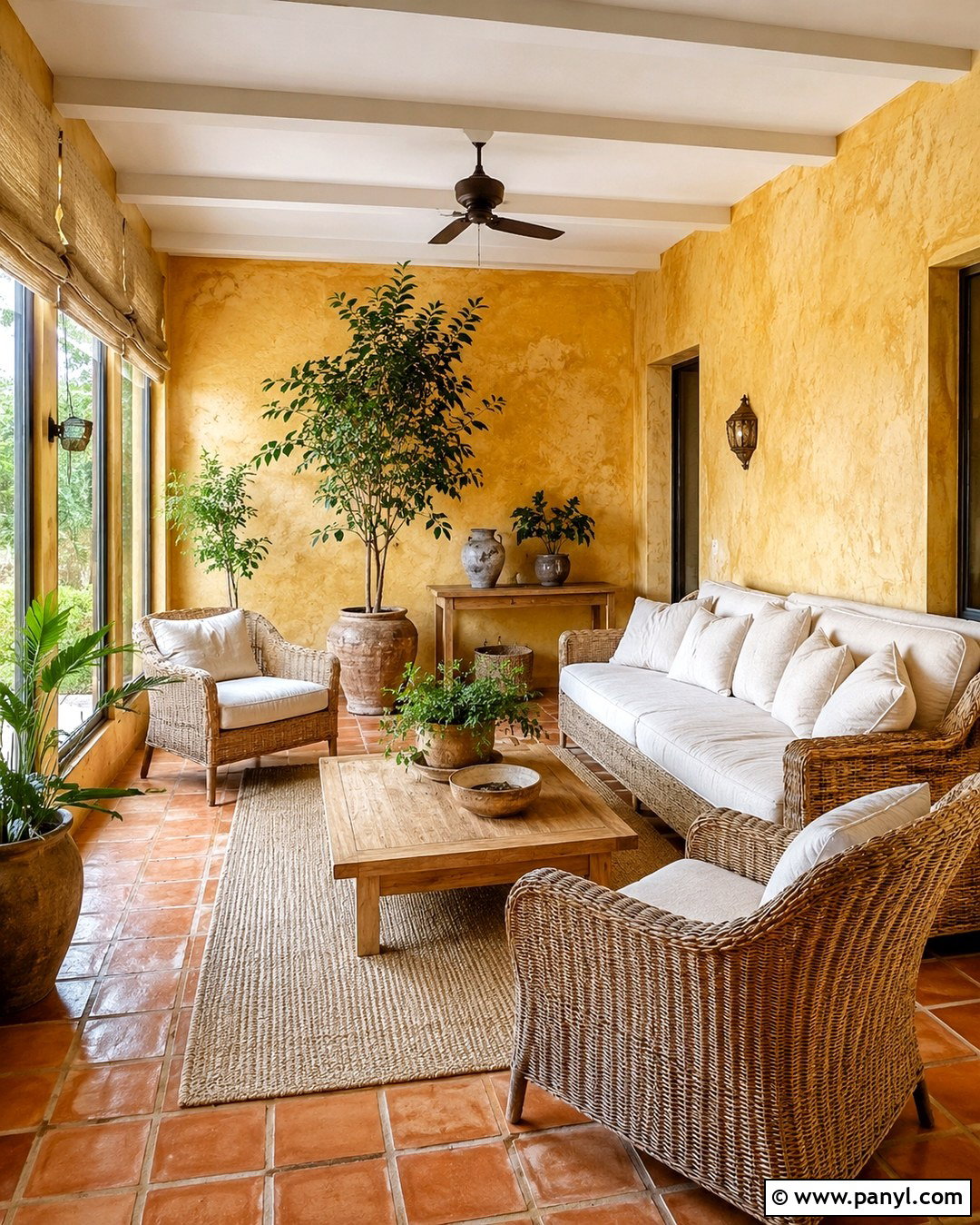 Yellow Plaster Sunroom - 20 Yellow Plaster Walls