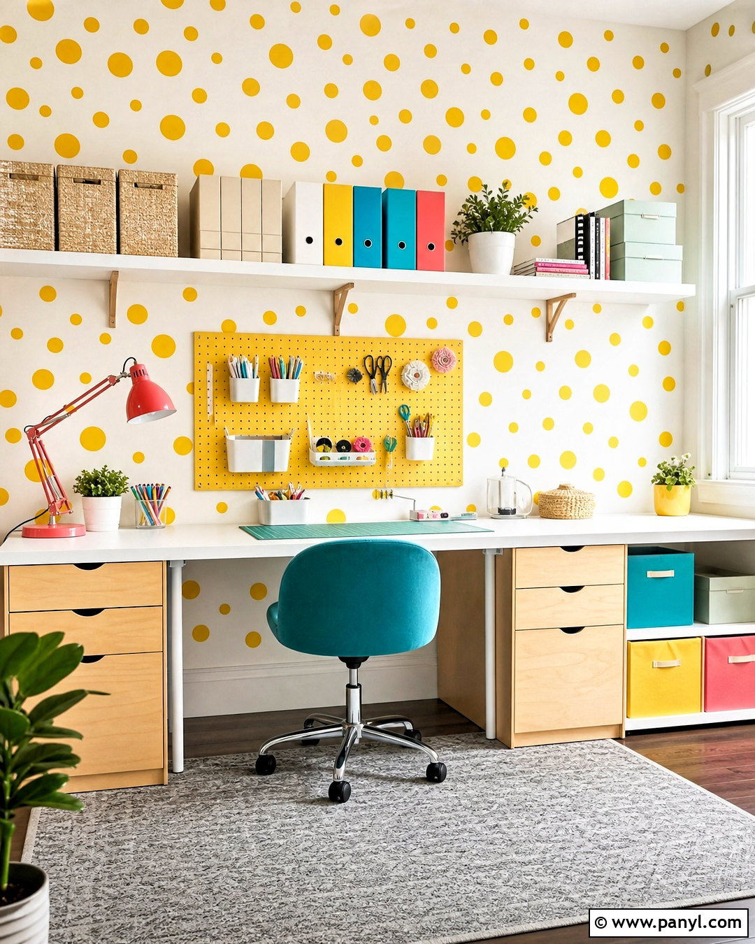 Yellow Polka Dot Wallpaper Craft Room - 20 yellow polka dot wallpaper ideas