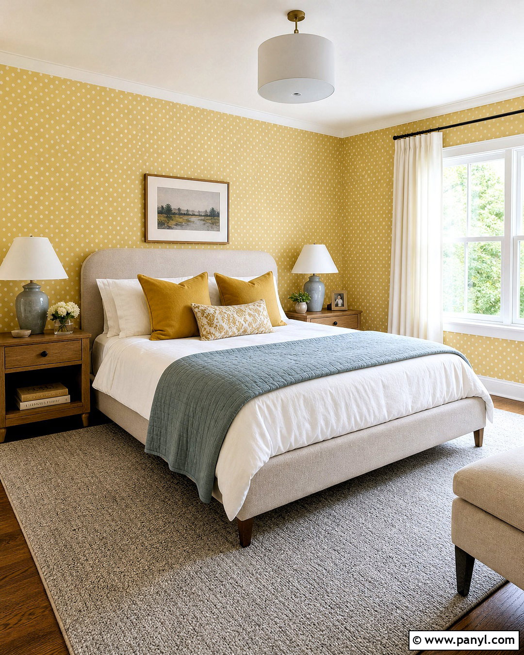Yellow Polka Dot Wallpaper Guest Bedroom - 20 yellow polka dot wallpaper ideas