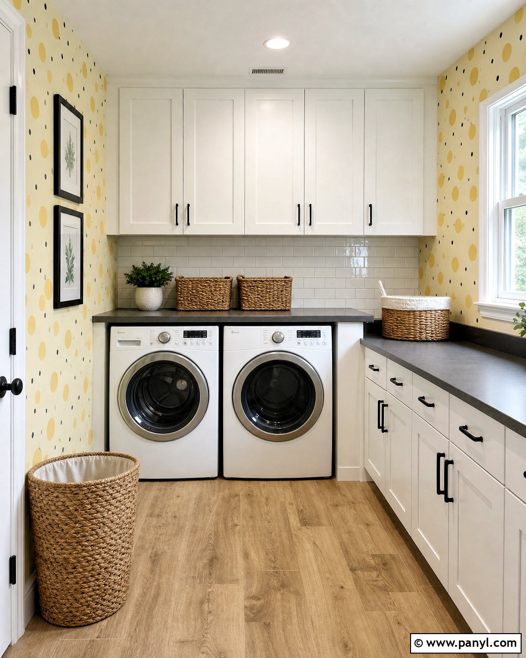 Yellow Polka Dot Wallpaper Laundry Room - 20 yellow polka dot wallpaper ideas