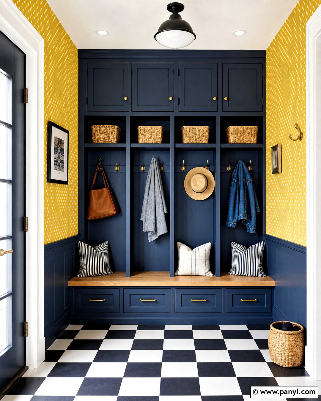 Yellow Polka Dot Wallpaper Mudroom - 20 yellow polka dot wallpaper ideas