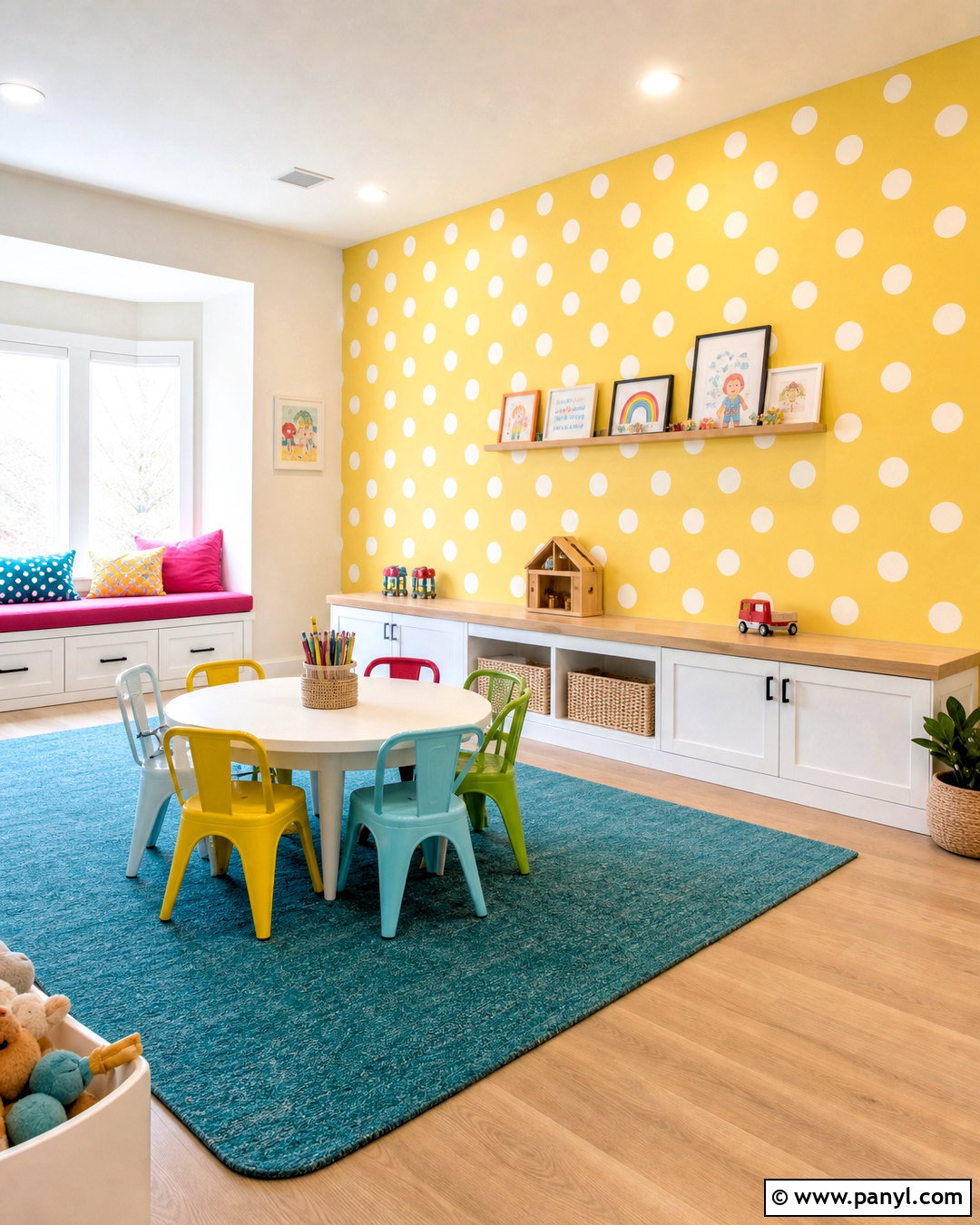 Yellow Polka Dot Wallpaper Playroom - 20 yellow polka dot wallpaper ideas