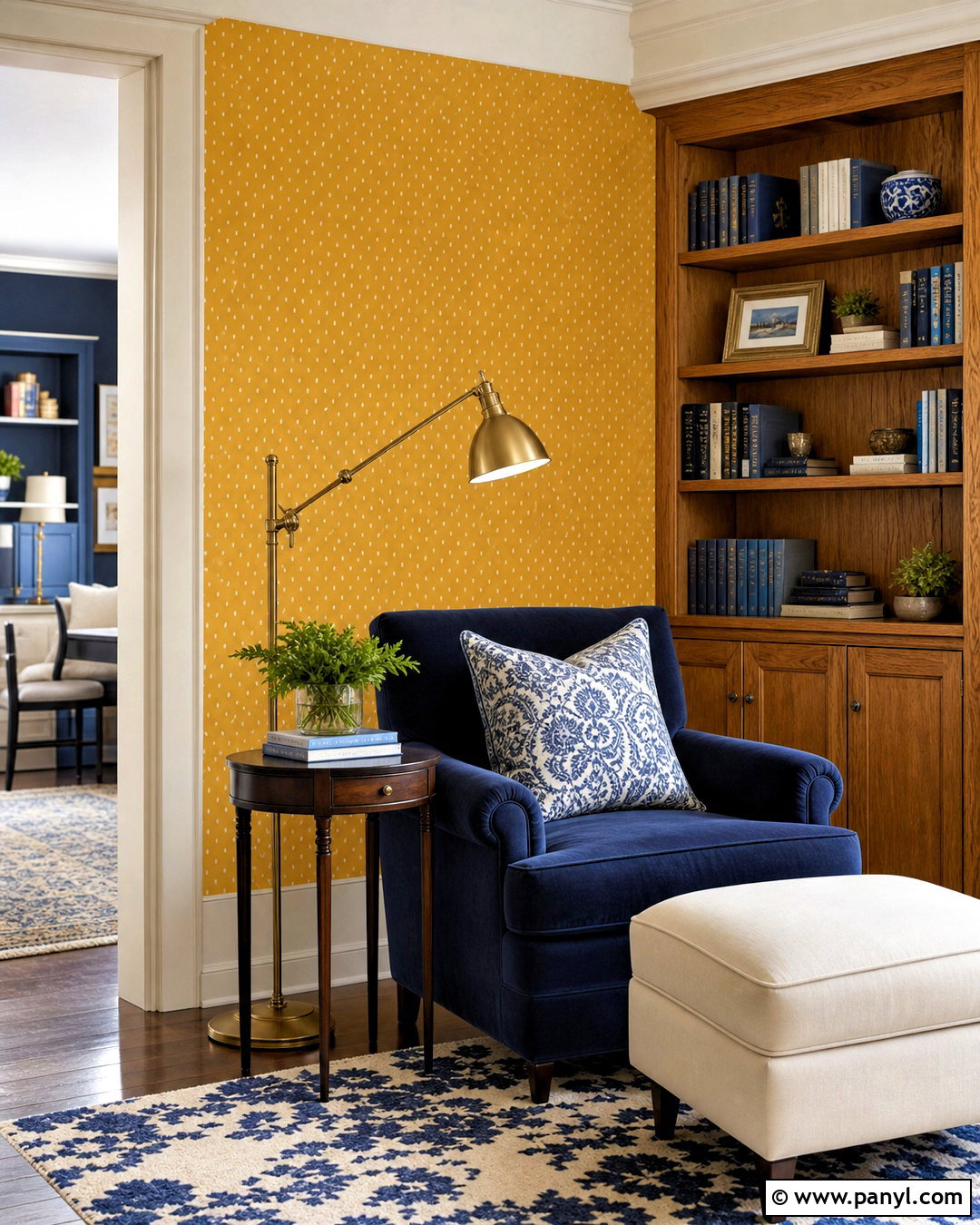 Yellow Polka Dot Wallpaper Reading Nook - 20 yellow polka dot wallpaper ideas